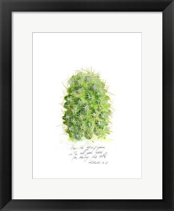 Framed Cactus Verse I Print