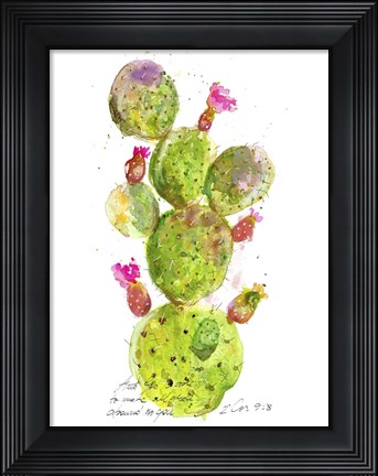 Framed Cactus Verse III Print