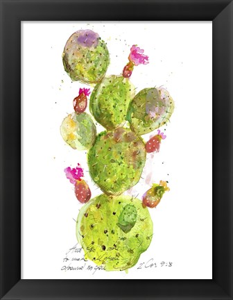 Framed Cactus Verse III Print