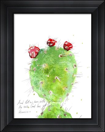 Framed Cactus Verse IV Print