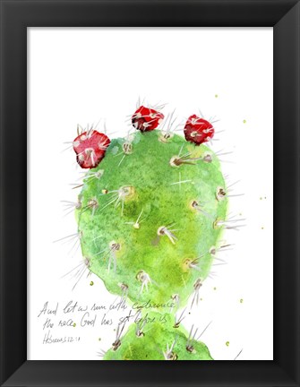 Framed Cactus Verse IV Print