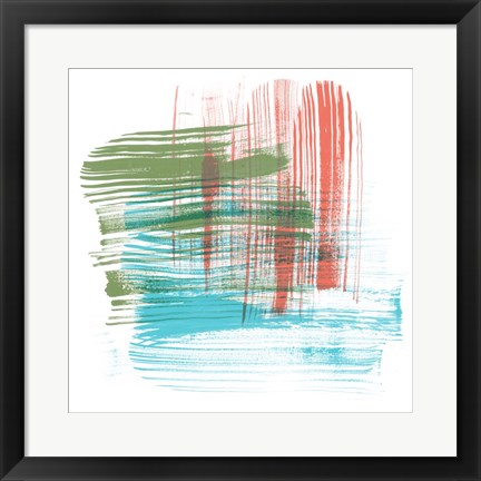 Framed Color Swipe I Print