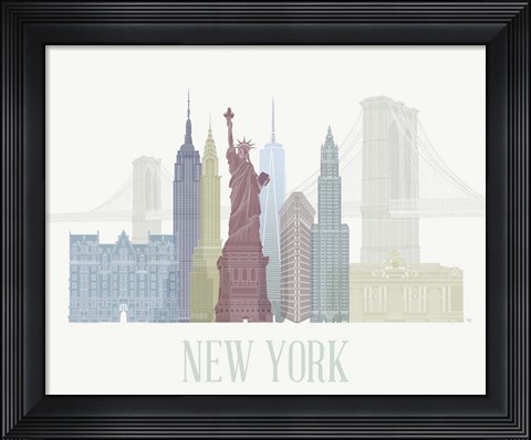 Framed New York Skyline Print