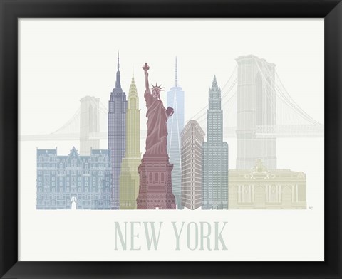 Framed New York Skyline Print