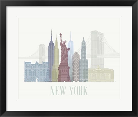 Framed New York Skyline Print