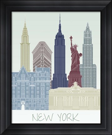 Framed New York Skyline Print