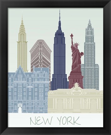 Framed New York Skyline Print