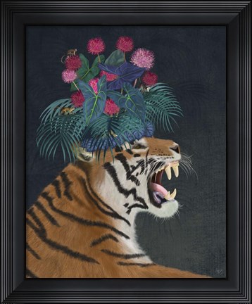 Framed Hot House Tiger 1 Print