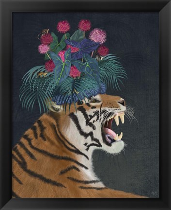 Framed Hot House Tiger 1 Print