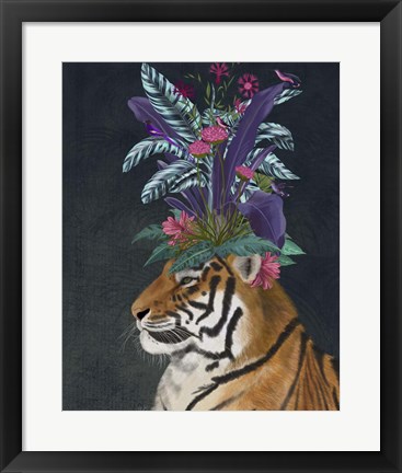 Framed Hot House Tiger 2 Print