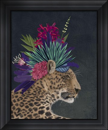 Framed Hot House Leopard 1 Print