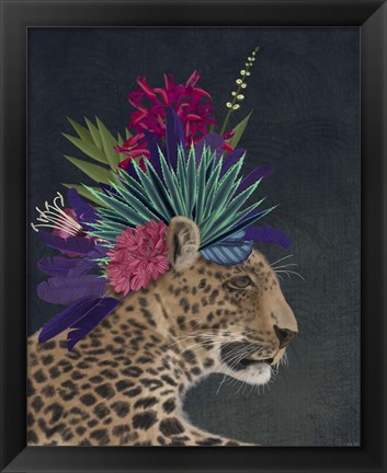 Framed Hot House Leopard 1 Print