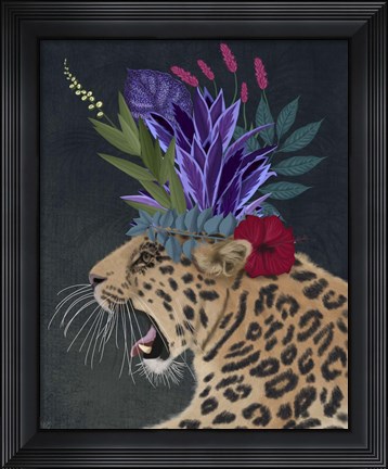 Framed Hot House Leopard 2 Print
