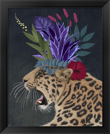 Framed Hot House Leopard 2 Print