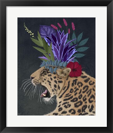 Framed Hot House Leopard 2 Print