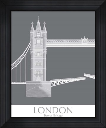 Framed London Tower Bridge Monochrome Print