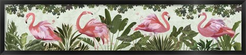 Framed Fluffy Flamingos Print