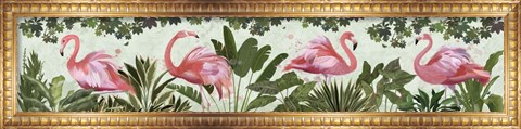 Framed Fluffy Flamingos Print