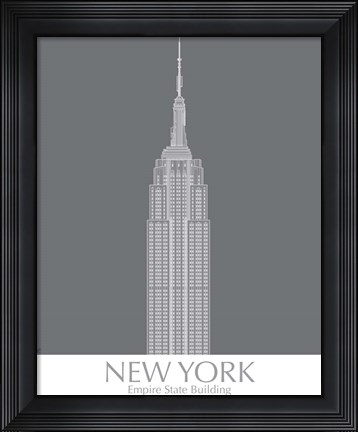 Framed New York Empire State Building Monochrome Print