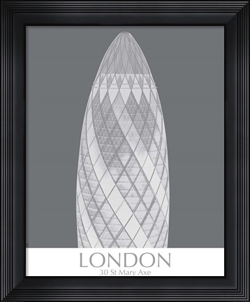 Framed London Gerkin Monochrome Print