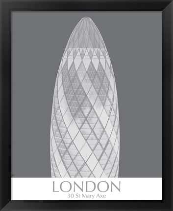 Framed London Gerkin Monochrome Print