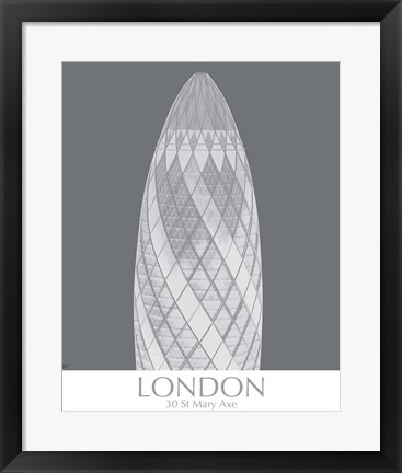 Framed London Gerkin Monochrome Print