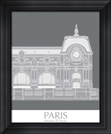 Framed Paris Musee Dorsay Monochrome Print