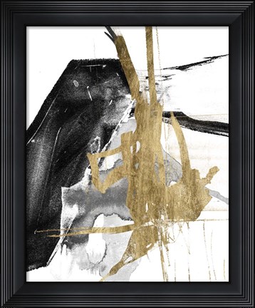 Framed Glam &amp; Black V Print