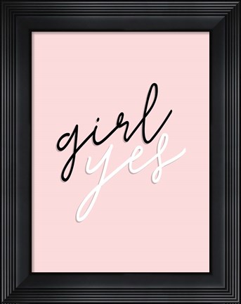 Framed GRL PWR V Print