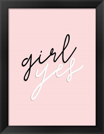 Framed GRL PWR V Print