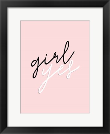 Framed GRL PWR V Print