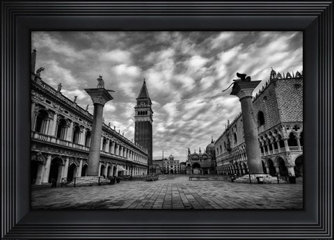 Framed B&amp;W San Marco Print