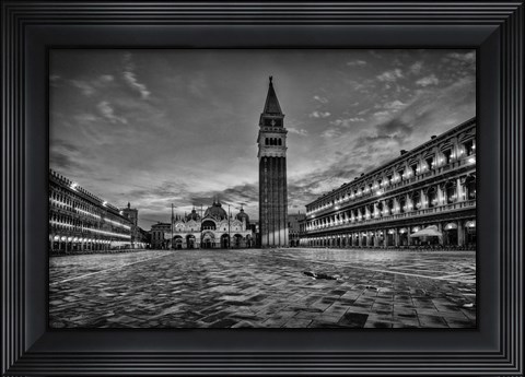 Framed B&amp;W On the Square Print
