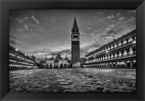 Framed B&amp;W On the Square Print