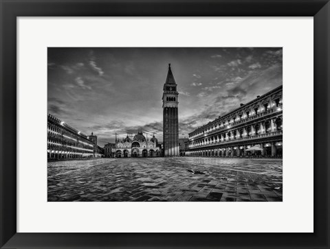 Framed B&amp;W On the Square Print
