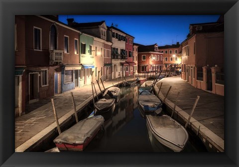 Framed Burano Street Lights II Print