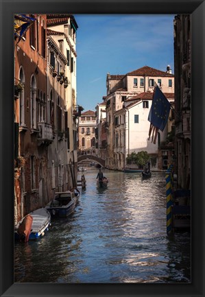 Framed Passing Gondolas Print