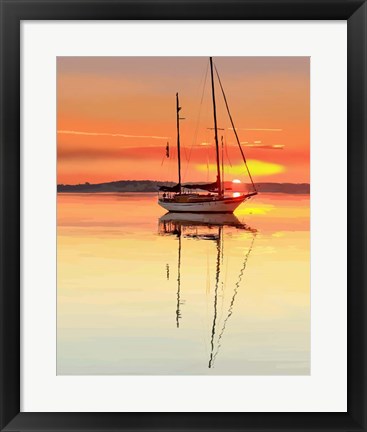 Framed Sailing Portrait V Print