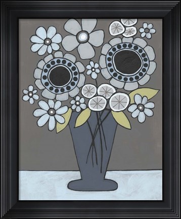 Framed Happy Garden Flowers II Print