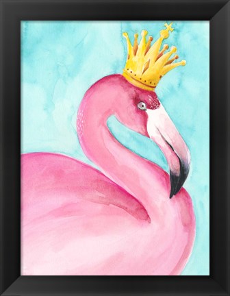 Framed Flamingo Queen II Print