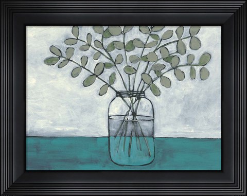 Framed Jar of Stems I Print