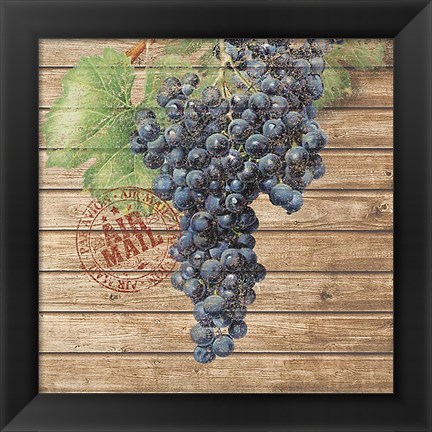 Framed Grape Crate I Print