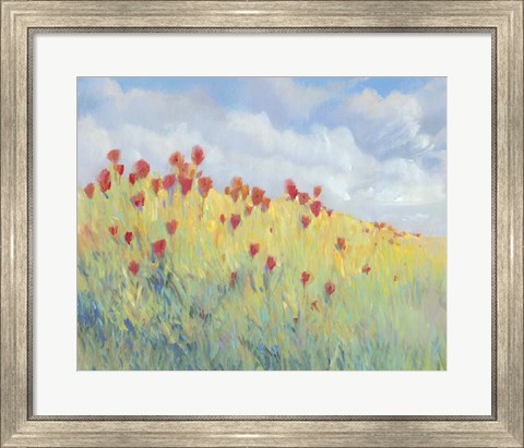 Framed Summer Breeze Meadow I Print