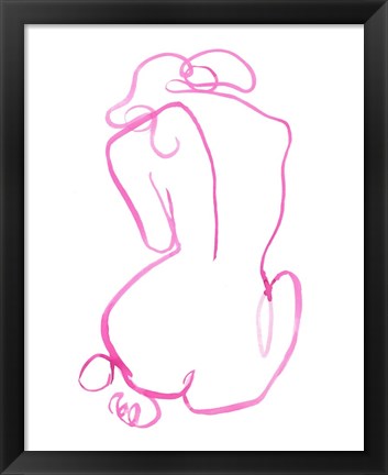 Framed Bold Blind Contour I Print