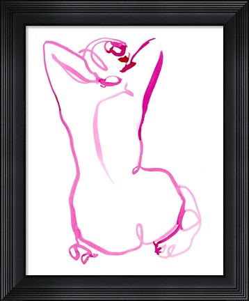 Framed Bold Blind Contour II Print