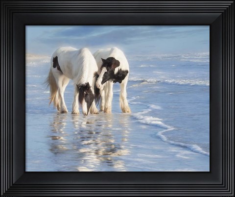 Framed Water Horses I Print