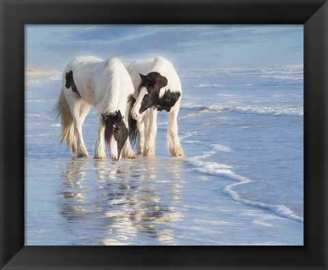 Framed Water Horses I Print