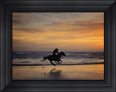 Framed Sunkissed Horses IV Print