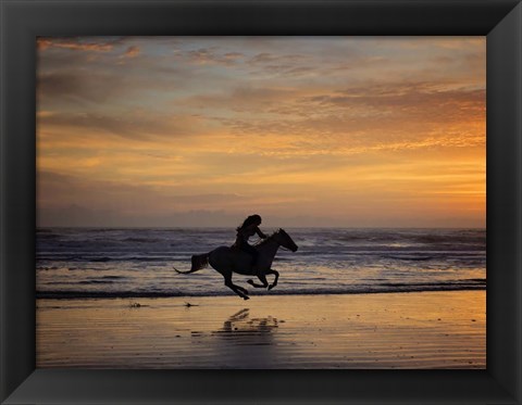 Framed Sunkissed Horses IV Print