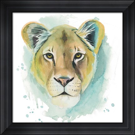 Framed Chromatic Cats I Print